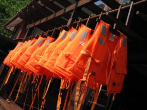 Life Jackets on a fishing boat